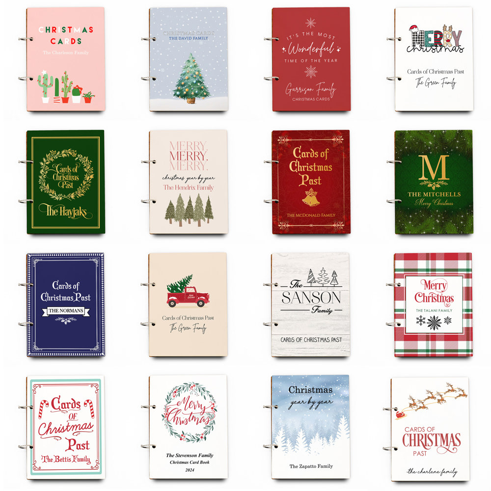 Personalized Cards of Christmas Past Card Book