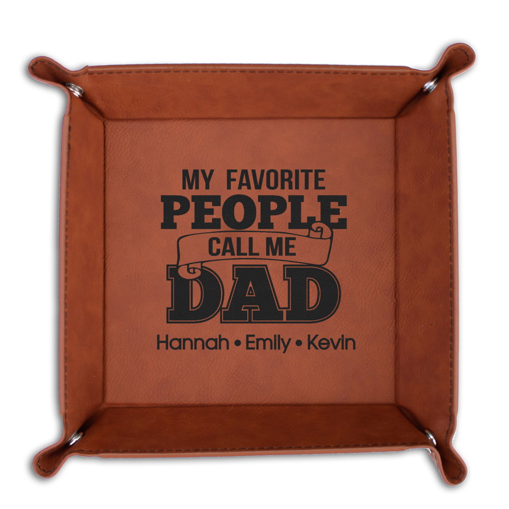 Personalized Leather Tray Tray