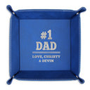 #1 DAD Personalized Leather Tray Tray