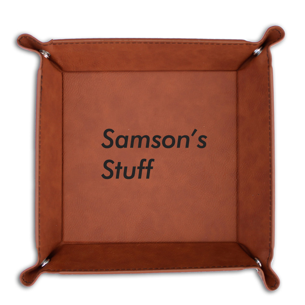 Personalized Leather Tray Tray