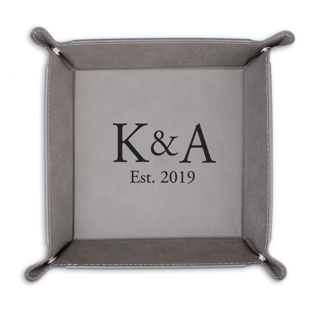 Personalized Leather Tray Tray