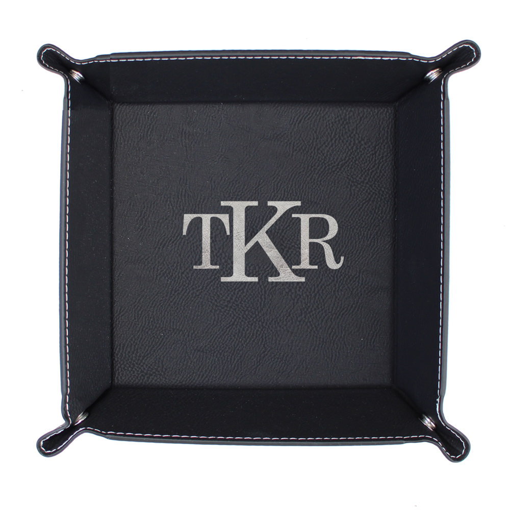 Personalized Leather Tray Tray