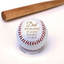 Dad Est. Dates Personalized Leather Baseballs