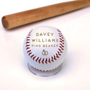 Ring Bearer Personalized Leather Baseballs