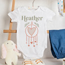 Boho Heart Personalized Baby Onesie