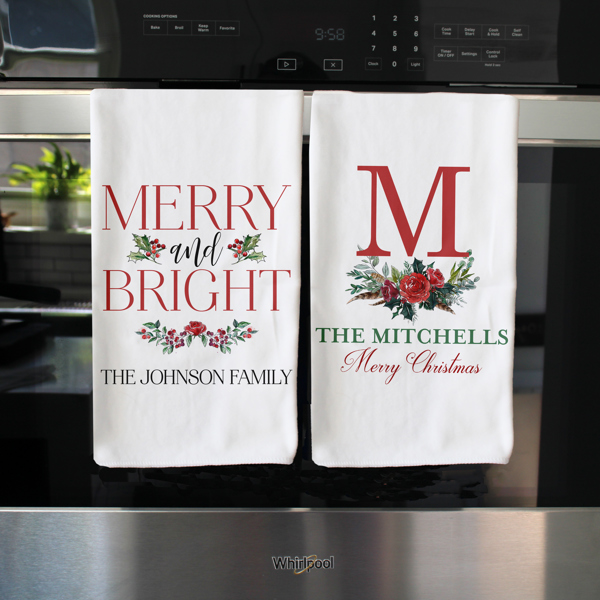 Personalized Christmas Tea Towels