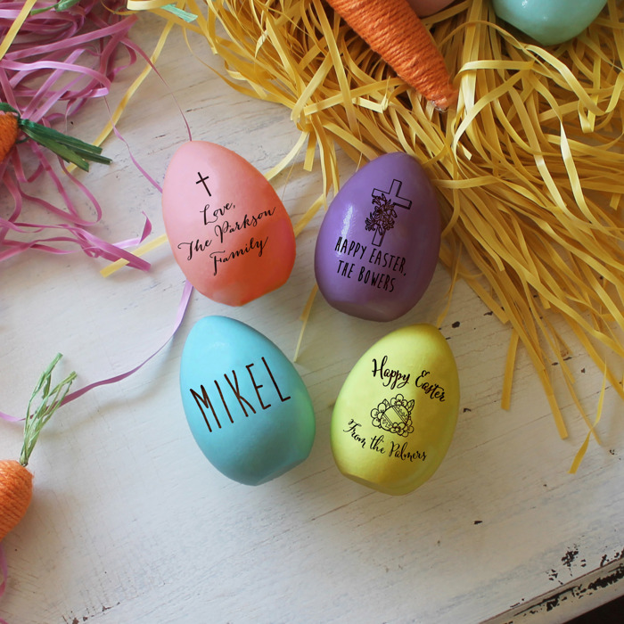 Personalized Wood Easter Eggs