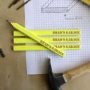 Brad's Garage Personalized Carpenter Pencils, Set of 4