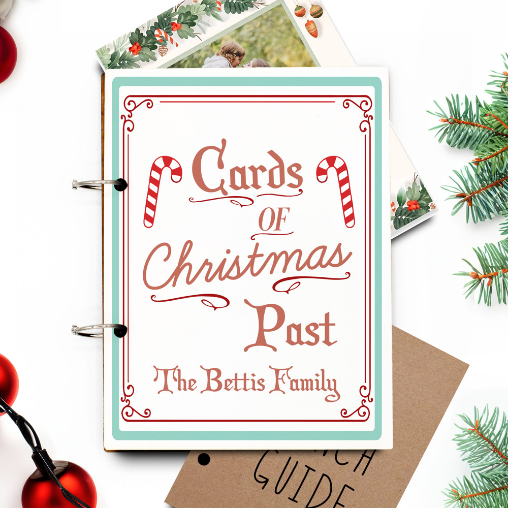 Personalized Cards of Christmas Past Card Book