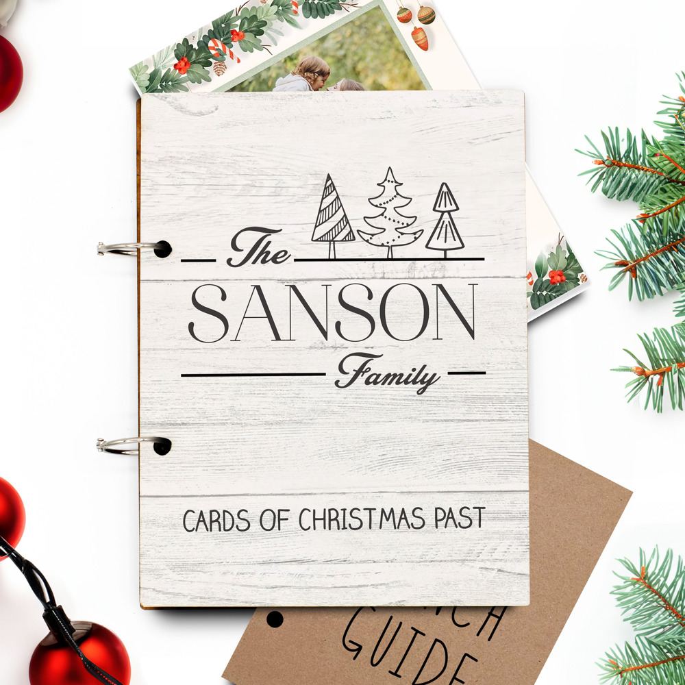 Personalized Cards of Christmas Past Card Book