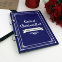 Vintage Blue Personalized Cards of Christmas Past Card Book
