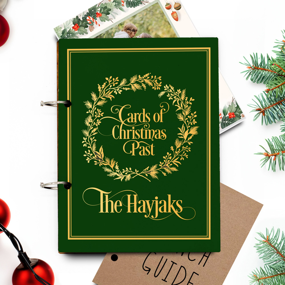 Personalized Cards of Christmas Past Card Book