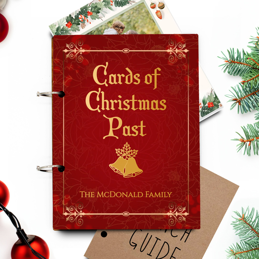 Personalized Cards of Christmas Past Card Book