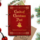 Vintage Red Personalized Cards of Christmas Past Card Book