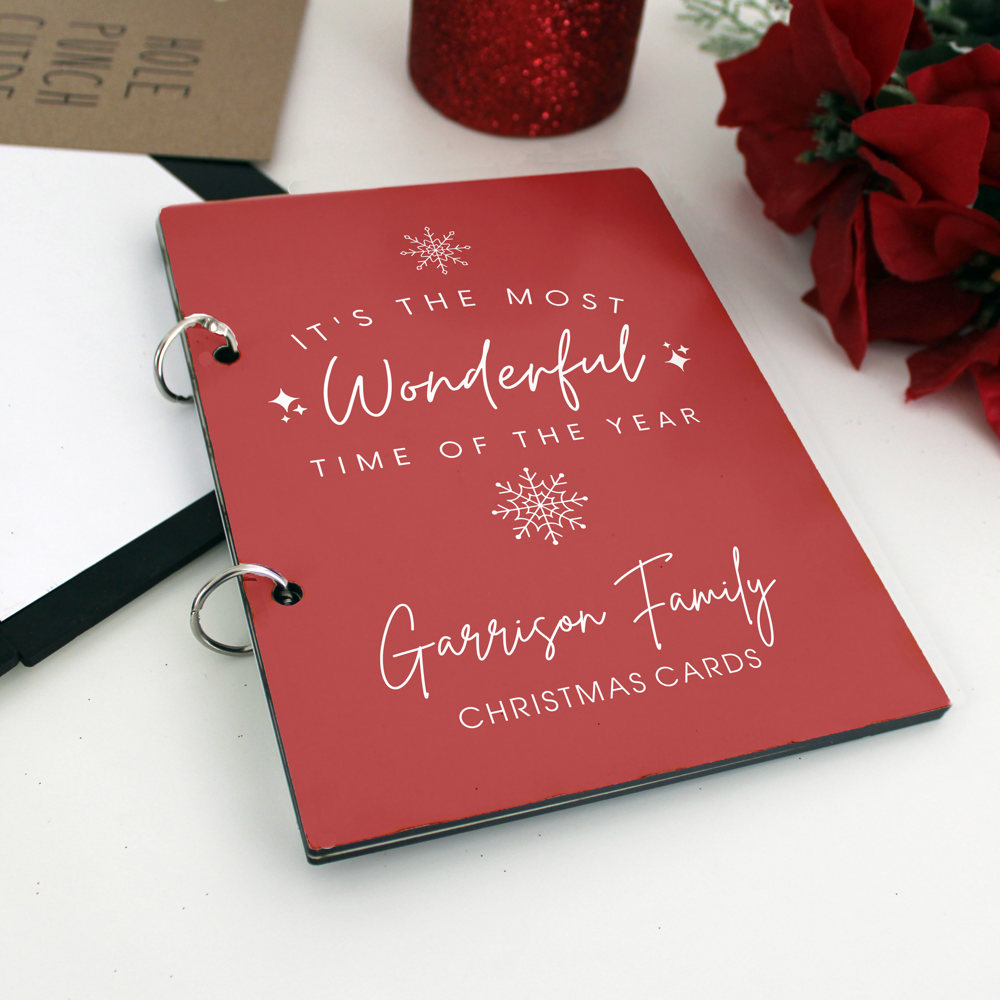 Personalized Cards of Christmas Past Card Book