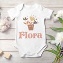 Flower Personalized Baby Onesie