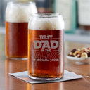 Best DAD in the Galaxy Personalized Beer Can Glass