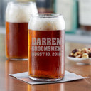 Darren Personalized Beer Can Glass