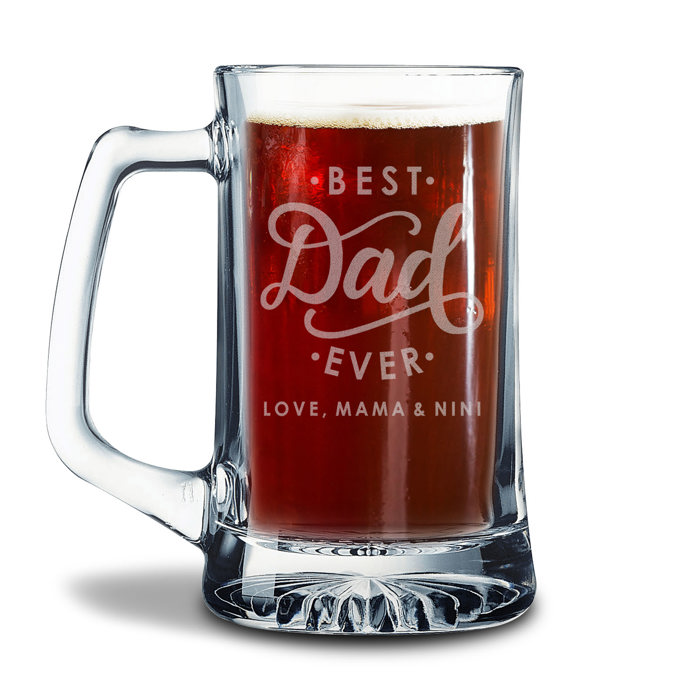 Personalized Glass Beer Stein