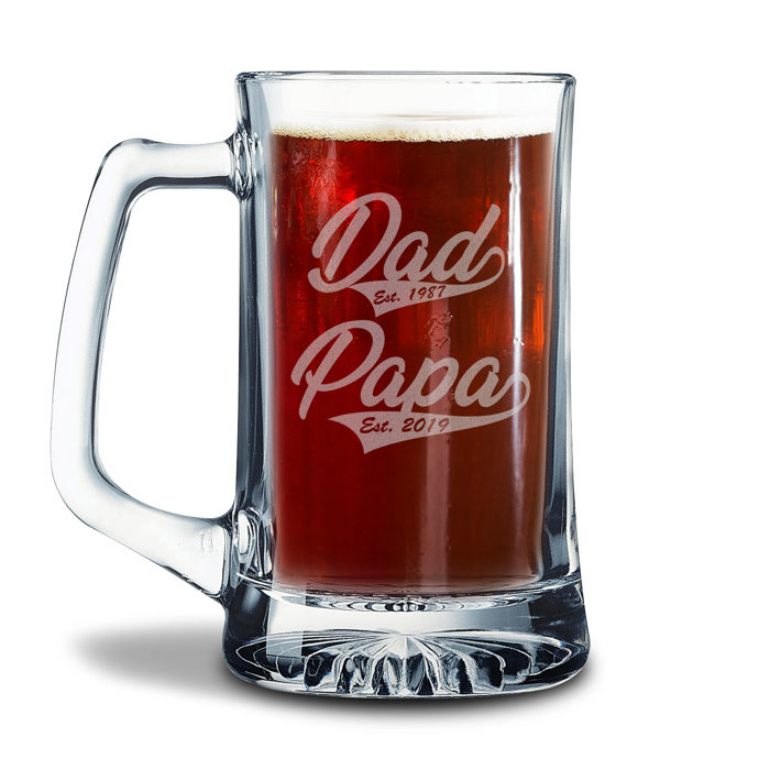 Personalized Glass Beer Stein