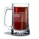 American Flag Personalized Glass Beer Stein