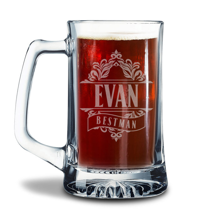 Personalized Glass Beer Stein