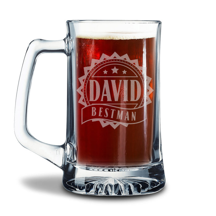 Personalized Glass Beer Stein