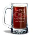 Jackson Personalized Glass Beer Stein