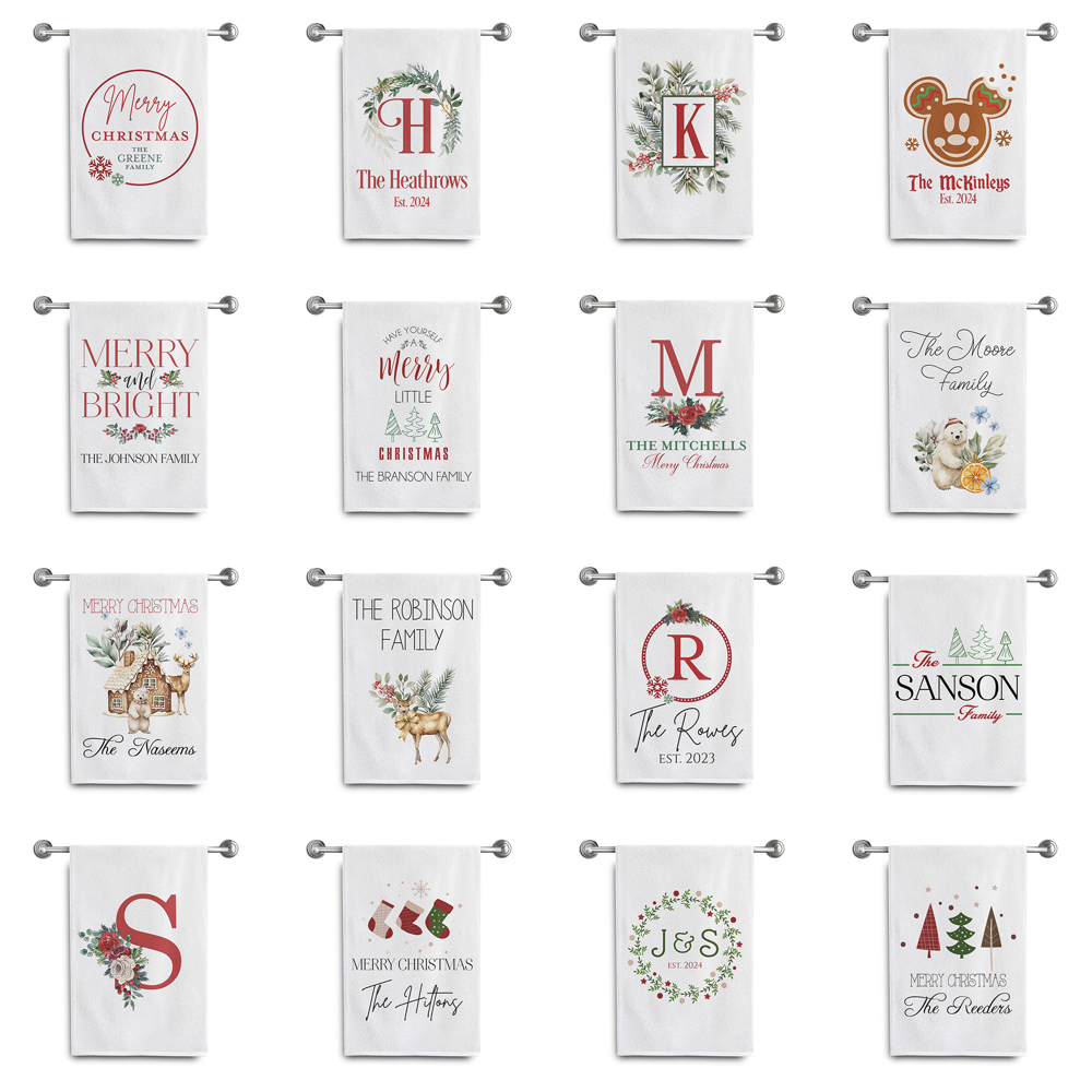 Personalized Christmas Tea Towels