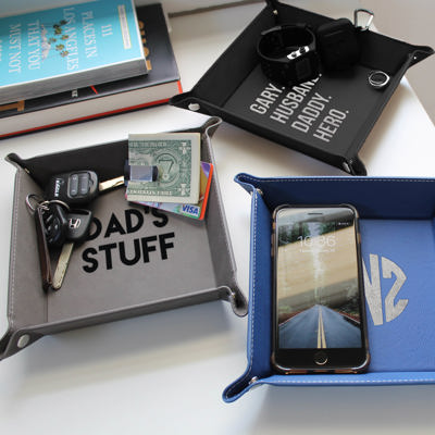 Personalized Leather Tray for Dad