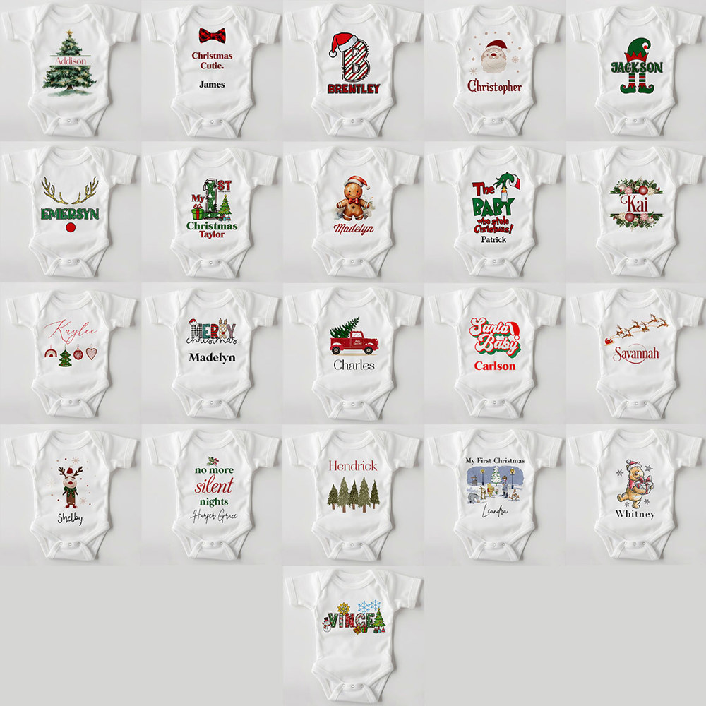 Personalized Christmas Baby Onesie