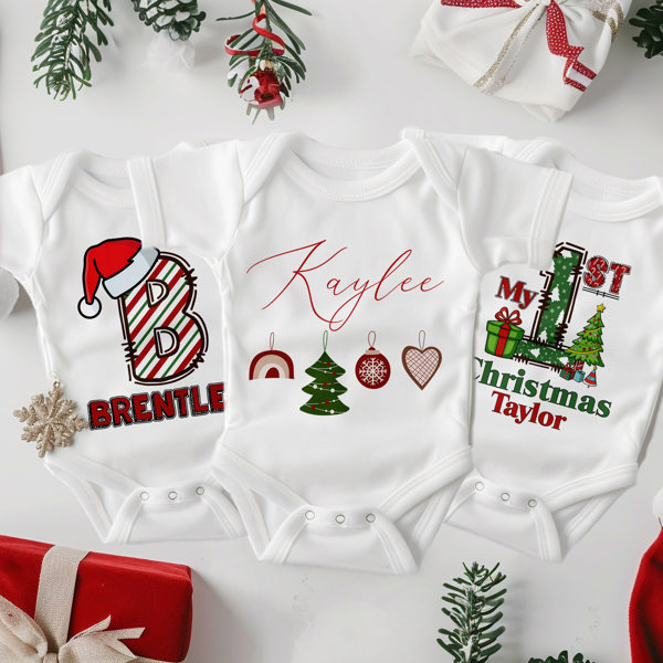 Personalized Christmas Baby Onesie