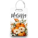 Pumpkin Floral Personalized Halloween Name Tags