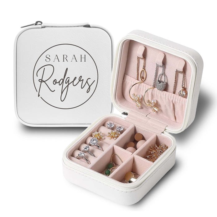 Personalized Travel Jewelry Box