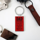 Dad Est. Dates Personalized Metal and Leather Keychains