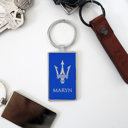 Maryn Personalized Metal and Leather Keychains