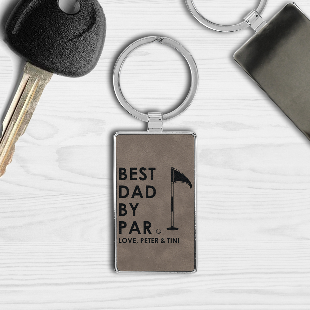 Personalized Metal and Leather Keychains