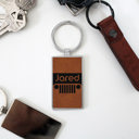 Jared Personalized Metal and Leather Keychains