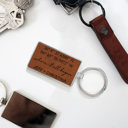 Coordinates Personalized Metal and Leather Keychains