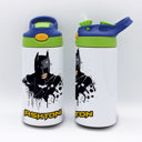 Bat Hero Personalized Kid's Metal Tumblers with Straw