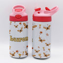 Butterfly Personalized Kid's Metal Tumblers with Straw