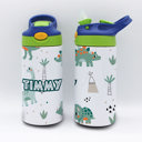 Dinosaur Personalized Kid's Metal Tumblers with Straw