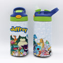 Jeffrey Personalized Kid's Metal Tumblers with Straw