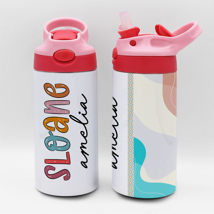 Personalized Kid's Metal Tumblers with Straw