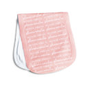 Light Pink Personalized Baby Burp Cloth