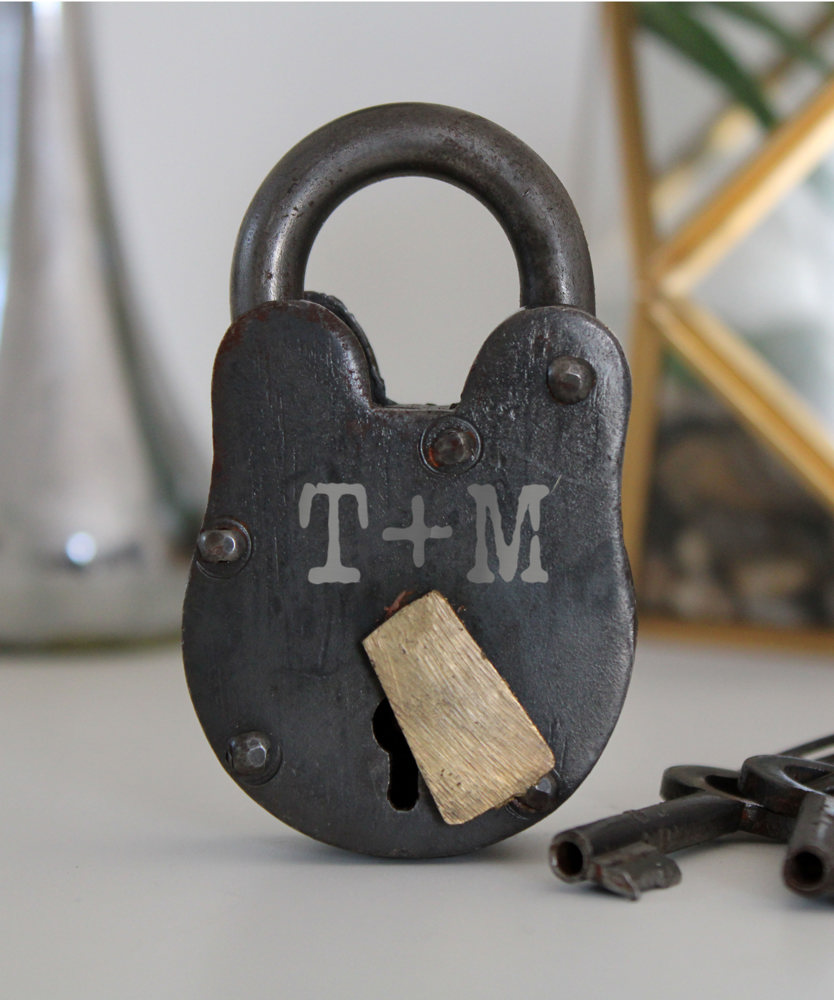 Personalized Antique Padlock