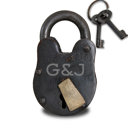 G & J Personalized Antique Padlock