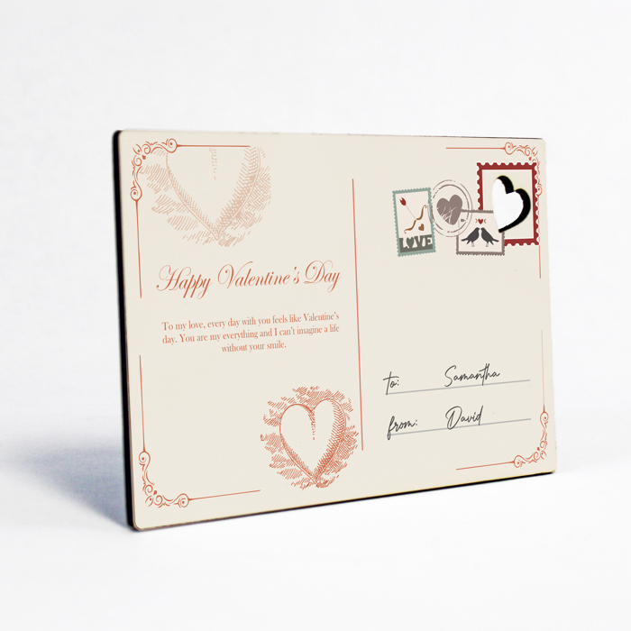 Wooden Love Postcard | Valentine's Day