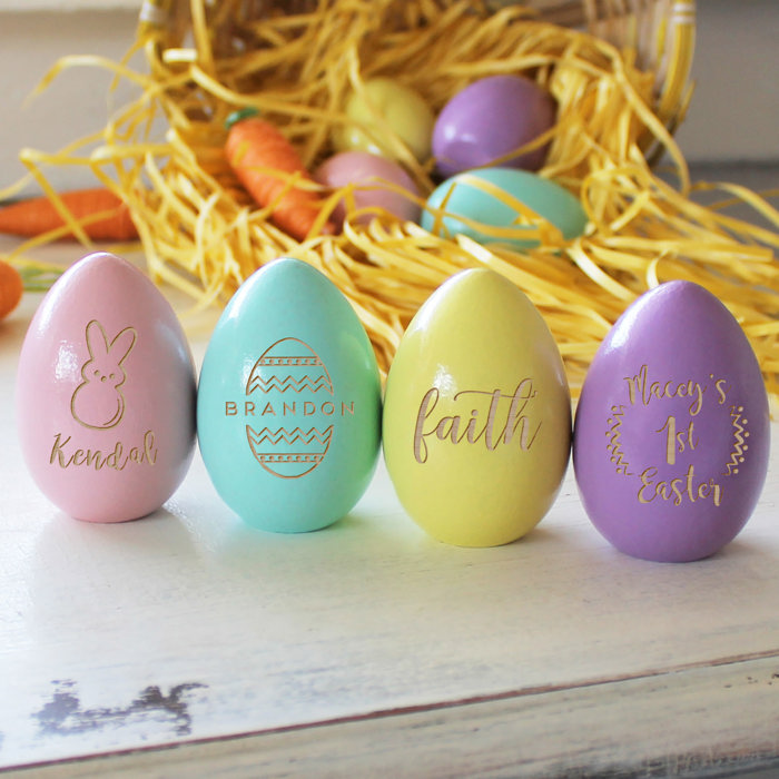 Personalized Wood Easter Eggs