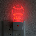 Baseball Personalized Night Light Wall Plug